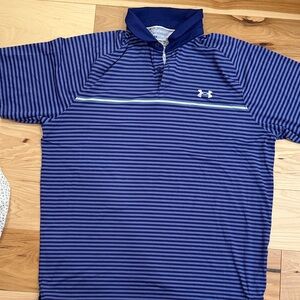 Under Armour Men's Navy Striped Polo